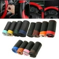 thumbnail image 6 of Microfiber Leather Car Steering Wheel Cover DIY Stitch On Wrap for 15" 38cm, 6 of 6