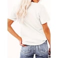 thumbnail image 3 of Best Mom Ever" Black T-Shirt for Women - Casual & Comfy with Heart Accents, Round Neck, Short Sleeve, Ideal for Spring/Summer/Fall, Machine Washable, 3 of 6