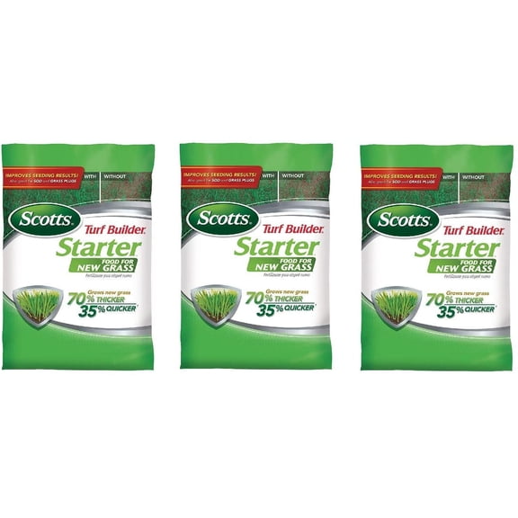 Scotts 21605 Lawn Food for New Grass, 5,000-sq ft Not Sold in Pinellas County, FL 5M Turf Builder Starter, 5,000 sq Three Pack