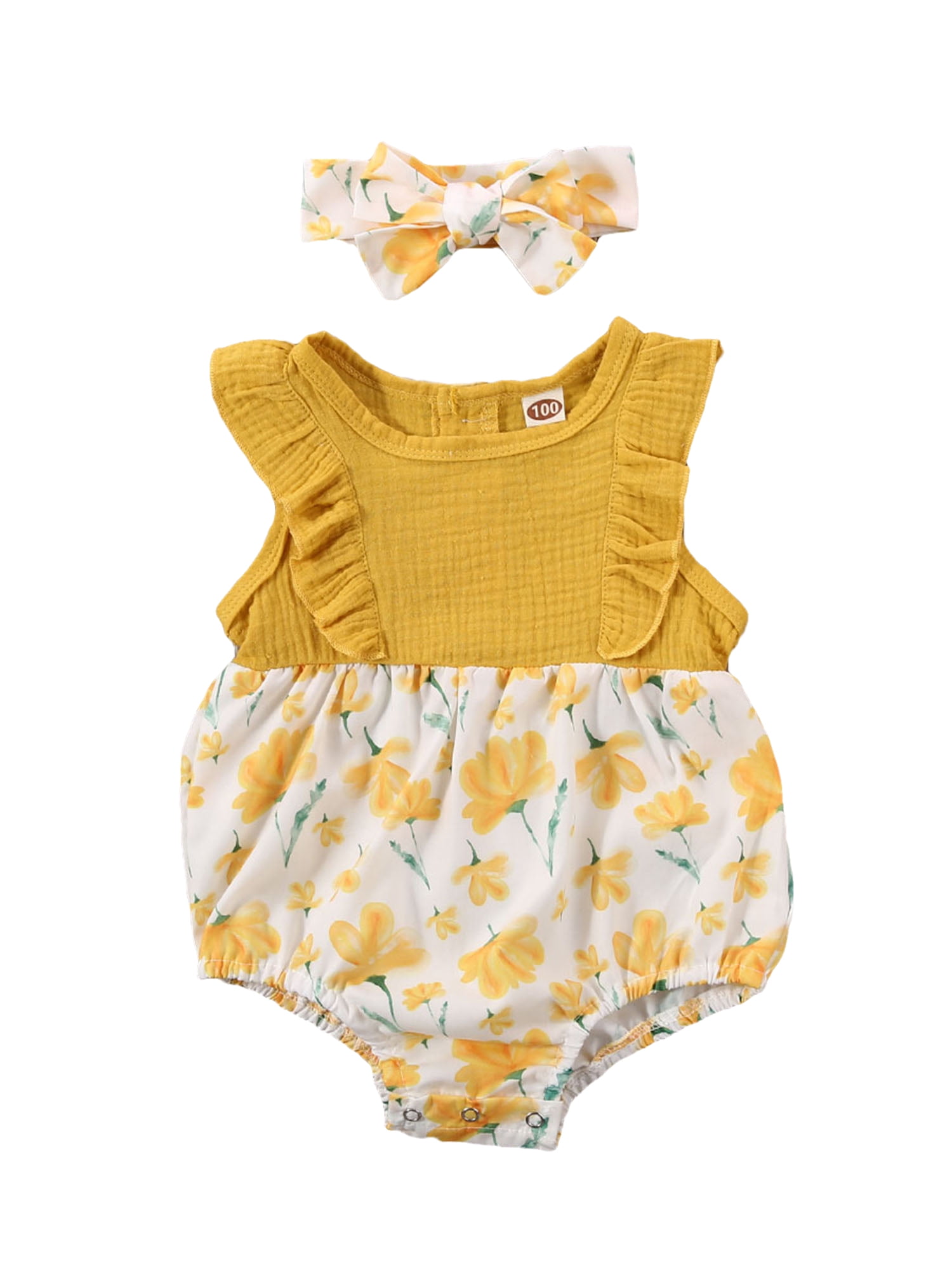 yellow outfit for newborn girl