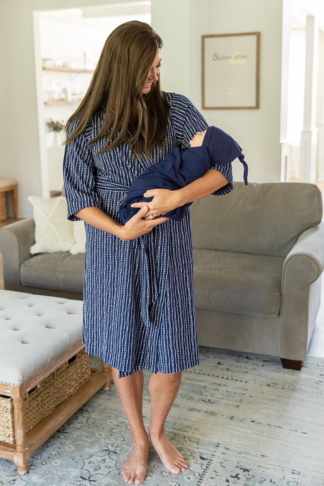 Baby Be Mine Maternity Mommy & Me Delivery Robe with Matching Baby