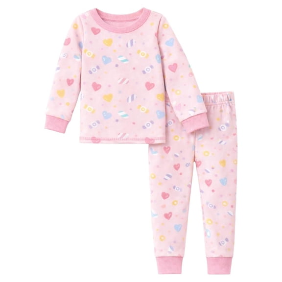BenBen Kids Toddler Girl Pajamas Pj Set Long Sleeve Snug Fit Soft & Cozy Size 2Y to 10Y
