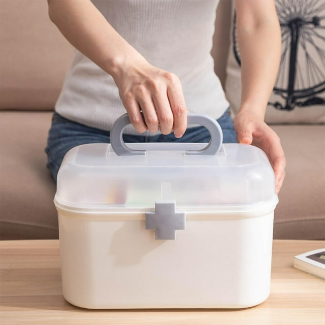 Caja organizadora de almacenamiento perfecl contenedor de primeros auxilios 21,2x12x12,5 CM