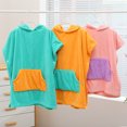 thumbnail image 5 of Toalla de baño para niños con diseño de dinosaurio pequeño, bonita y suave, absorbente, bata de baño para bebé, capa con capucha, 5 of 5