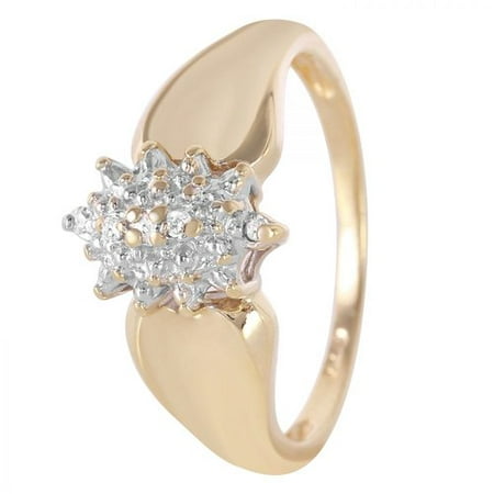 Foreli 0.03CTW Diamond 10K Yellow Gold Ring W Cert
