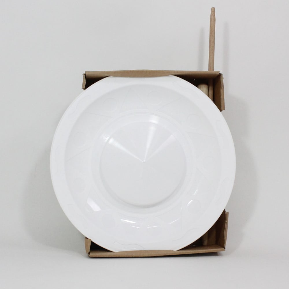 Henrys Juggling Plate Set Spinning Plate with Hand Sticks (White)