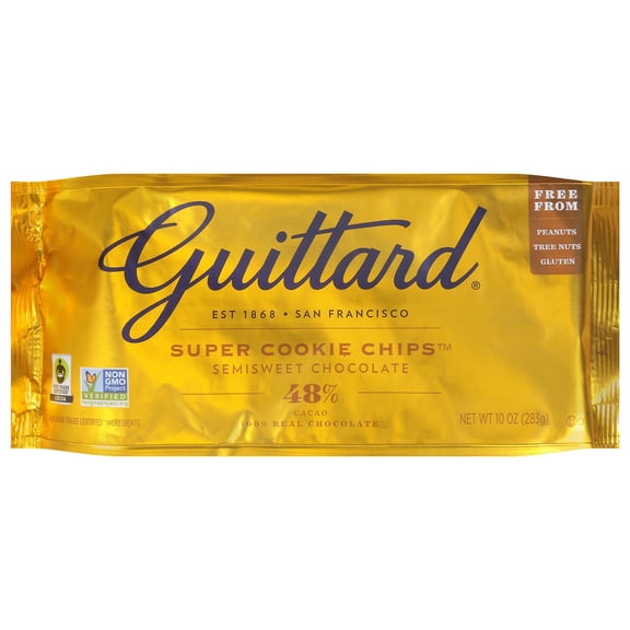 Pack Of 3 Guittard 48% Cacao Super Cookie Chocolate Baking Chips, 10 oz (Package May Vary)