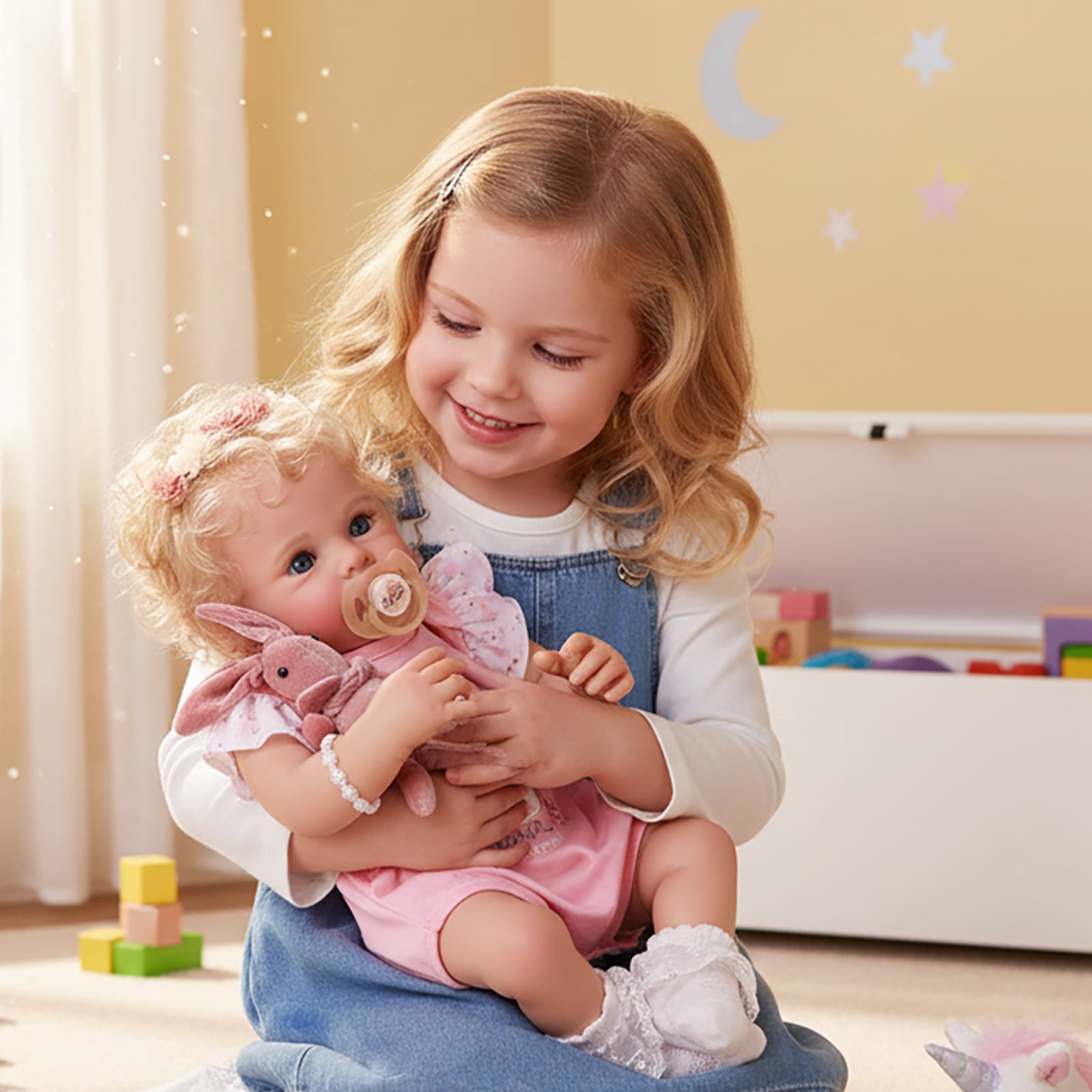 RSG Lifelike Reborn Baby Dolls 17 inch Baby Dolls Full Body Cloth Real Life Baby Dolls with Gift Box for Kids Age 3+