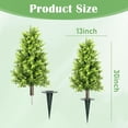 thumbnail image 3 of "Set of 2 Boxwood Topiary Trees - 32\" Artificial Topiary Ball Tree with Ground Spike, UV Resistant Fake Boxwood Bushes Outdoor Plants Shrubs for Front Porch Garden Enterway Home Decor, 3 of 4