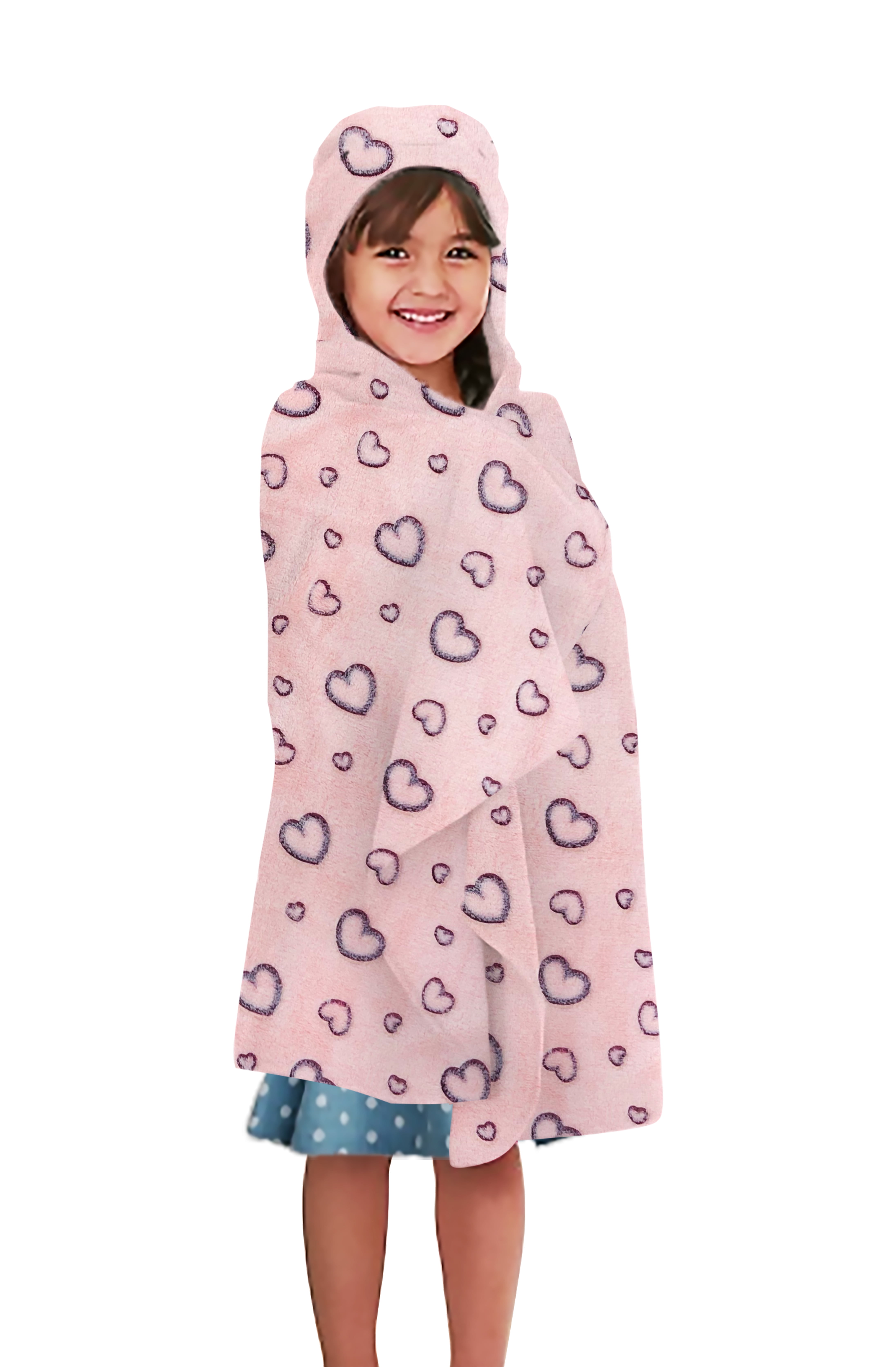 Kids Glow in the Dark Paw and Bones Hooded Throw