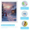thumbnail image 3 of Diamond Art Kit for Adults, Snowman Cabin Sunset Winter Scene Diamond Painting for Adults Beginners, 5D DIY Diamond Art Painting Kits, Colorful Diamond Painting Craft for Home Decor 12x16, 3 of 7