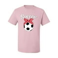 thumbnail image 2 of Wild Bobby, Cute Soccer Mom Ribbon Soccer Ball Gift Sports, Mother's Day, Men Graphic T-Shirt, Light Pink, 5XL, 2 of 3