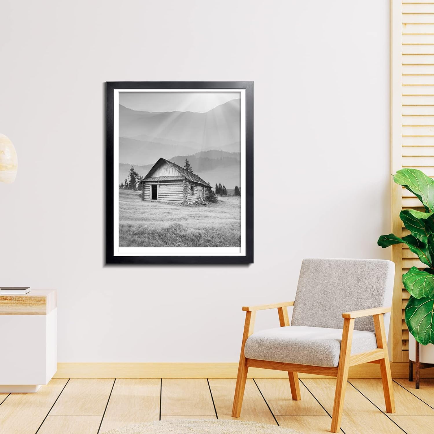 22 x 30 Poster Frame Black, Display Pictures 18x27 with Mat or 22x30 Without Mat, Stable and Sturdy Picture Frame and Polished Plexiglass, Horizontal and Vertical Format of The Wall（1 Pack）