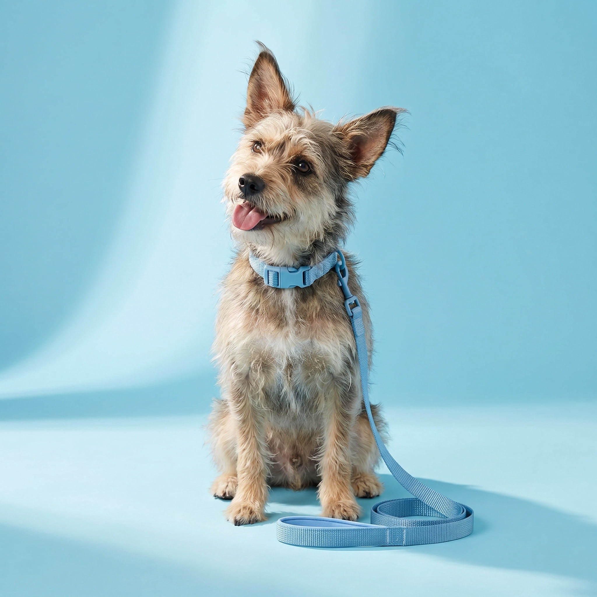 Vibrant Life Adjustable Neoprene Cushioned Dog Collar, Blue, M