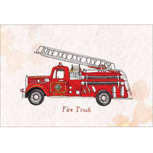 Neat Miniature Fire Engine Fire Truck Ready to Paint Ceramic bisque