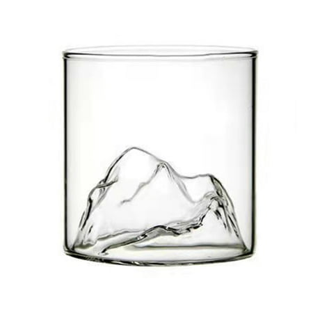 

GZCW 300ml Whiskey Glasses Unique Exquisite Workmanship Mount Fuji Craft Premium Fashion Drinking Glass for Lovers