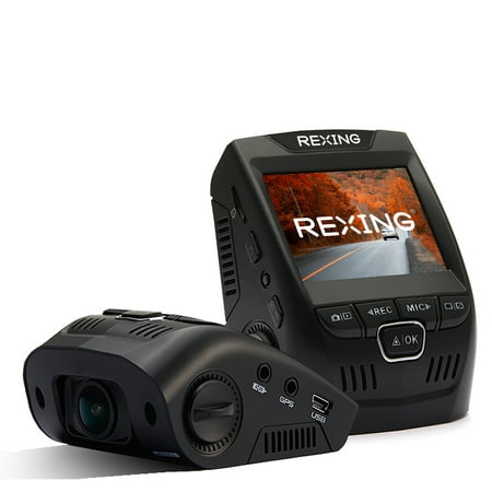 Caméra de tableau de bord Rexing V1GW-4K Ultra HD avec enregistreur GPS  intégré, écran LCD 2,4, Wi-Fi, enregistreur de caméra de tableau de bord  grand angle 170 ° 