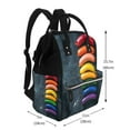 thumbnail image 2 of Pofeuu Rainbow Sausages On Dark Slate Print Diaper Bag Backpack, Multifunction Travel Pack Maternity Baby Changing Bags, Large Capacity, Waterproof, 2 of 6