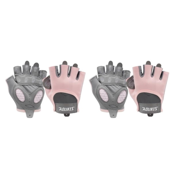 Guantes de Fitness Toystoory 2 uds Culturismo con Mancuernas Transpirable Medio Dedo