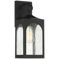 thumbnail image 2 of Possini Euro Design Tyne Modern Outdoor Wall Light Fixture Matte Black 16" Clear Seedy Glass for Post Exterior Barn Deck House Porch Yard Patio Home, 2 of 8