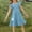 Light Blue, variant on Fesfesfes Girls'Summer Solid Color Short Sleeve Crew Neck Elastic Waistband Dress with Pockets Casual Comfortable Cotton Blend Dress for Kids(Green,9 Years)