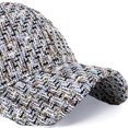 thumbnail image 5 of Xijirk Baseball Cap Textured Woven Curved Brim Fashion Hat for Daily Casual Street Travel Outdoor Wear,Black,One Size, 5 of 7
