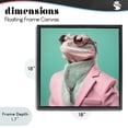 thumbnail image 4 of Stupell Industries Contemporary Hipster Iguana Portrait Black Floating Frame Canvas Art, 18 x 18, by Roozbeh, 4 of 8