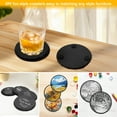 thumbnail image 3 of Qunbio 50 Pcs Round Slate Drink Coasters, 4 x 4 in Bar Coasters with Separate Packaging Moisture-proof Anti-Scratch Bottom for Home Office Kitchen Bar, 3 of 12