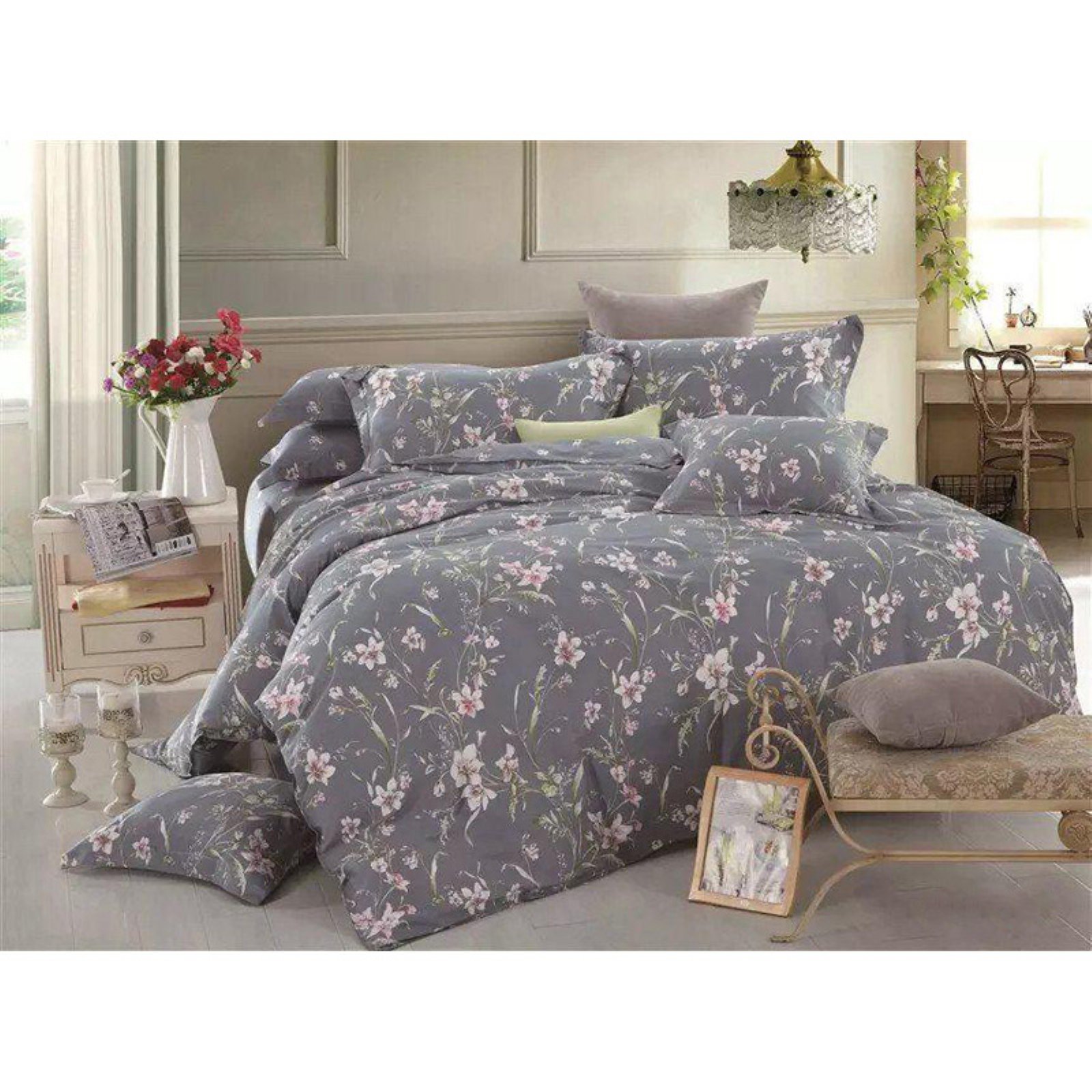 Cherry Blossom Dusk Duvet Set by Tache Home Fashion