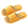 thumbnail image 3 of Chaussons pour Femmes Modèles Couple Largeur Grand Chaussons pour Femmes Confortables Chaussons Femmes Non Sandales de Plage Chaussons Confortables Chaussons pour Femmes Chaussons d'Intérieur en Lin pour Chaussons en Mousse, 3 of 5