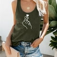 thumbnail image 1 of Boovnll Débardeurs pour Femmes, T-Shirt Sans Manches Décontracté à Col Rond Imprimé d'Été pour Femmes, Débardeur pour Femmes, Débardeurs, Débardeurs pour Femmes, 1 of 4