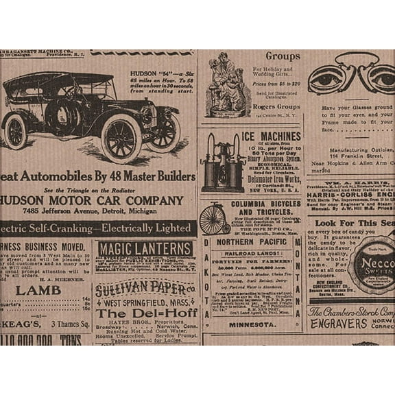 Pack of 1, Newsprint 24" x 417' Half Ream Roll Gift Wrap for Holiday, Party, Kids' Birthday, Wedding & Special Occasion Packaging