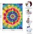 thumbnail image 4 of Colorful Rainbow Tie Dye Spiral Pattern Blanket,Comfortable Soft Flannel Throw Blanket,All Season,Warm Lightweight Blankets for Sofa Bed Couch Living Room Chair,30"x40", 4 of 4