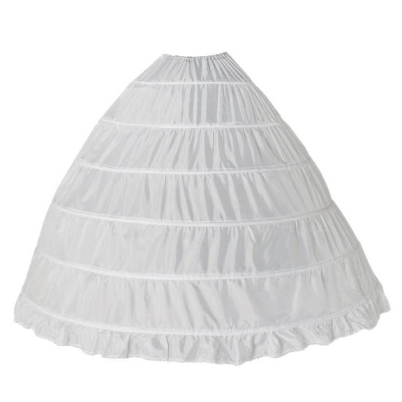 Yunhgft Women Crinoline Petticoat 6 Hoop Skirt Slips Long Underskirt for Wedding Bridal