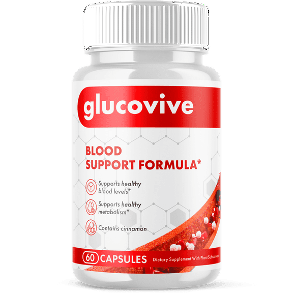 Glucovive Blood Balance Support Pills Advanced Formula Vitamin Supplement Gluco Vive 60 Capsules