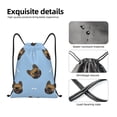 thumbnail image 4 of Fotbe french Bulldog Face Bolsa Mochila con Cordón Estampada, Bolsa de Gimnasio Deportiva, Bolsa Cinch, Bolsa con Cordón para Hombres y Mujeres-Small, 4 of 6