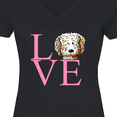 thumbnail image 4 of Inktastic KiniArt Doodle Love Women's V-Neck T-Shirt, 4 of 5