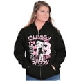 thumbnail image 4 of Kanji Betty Boop Classy and Sassy Zip Hoodie Sweatshirt Women Brisco Brands L, 4 of 5