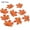 Brown Orange, variant on Farfi 100 Pcs Fall Fake Silk Leaves Wedding Favor Autumn Maple Leaf Wedding Decoration (Brown)