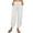 White, variant on Summer Pants Saving! Funicet Wide Leg Cropped Pants for Women Solid Slacks Lightweight Casual Mid Waist Summer Cotton Loose Straight Pants White M