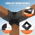 thumbnail image 3 of Vevor LPJJTZST8PCSB815IV0 4 x 4 in. Pergola Bracket Kit, 3 of 7