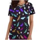 thumbnail image 2 of Fiudx Camisas para Mujer Top de Lactancia con Bolsillo y Cuello En V de Manga Corta con Estampado de Halloween para Mujer, 2 of 5