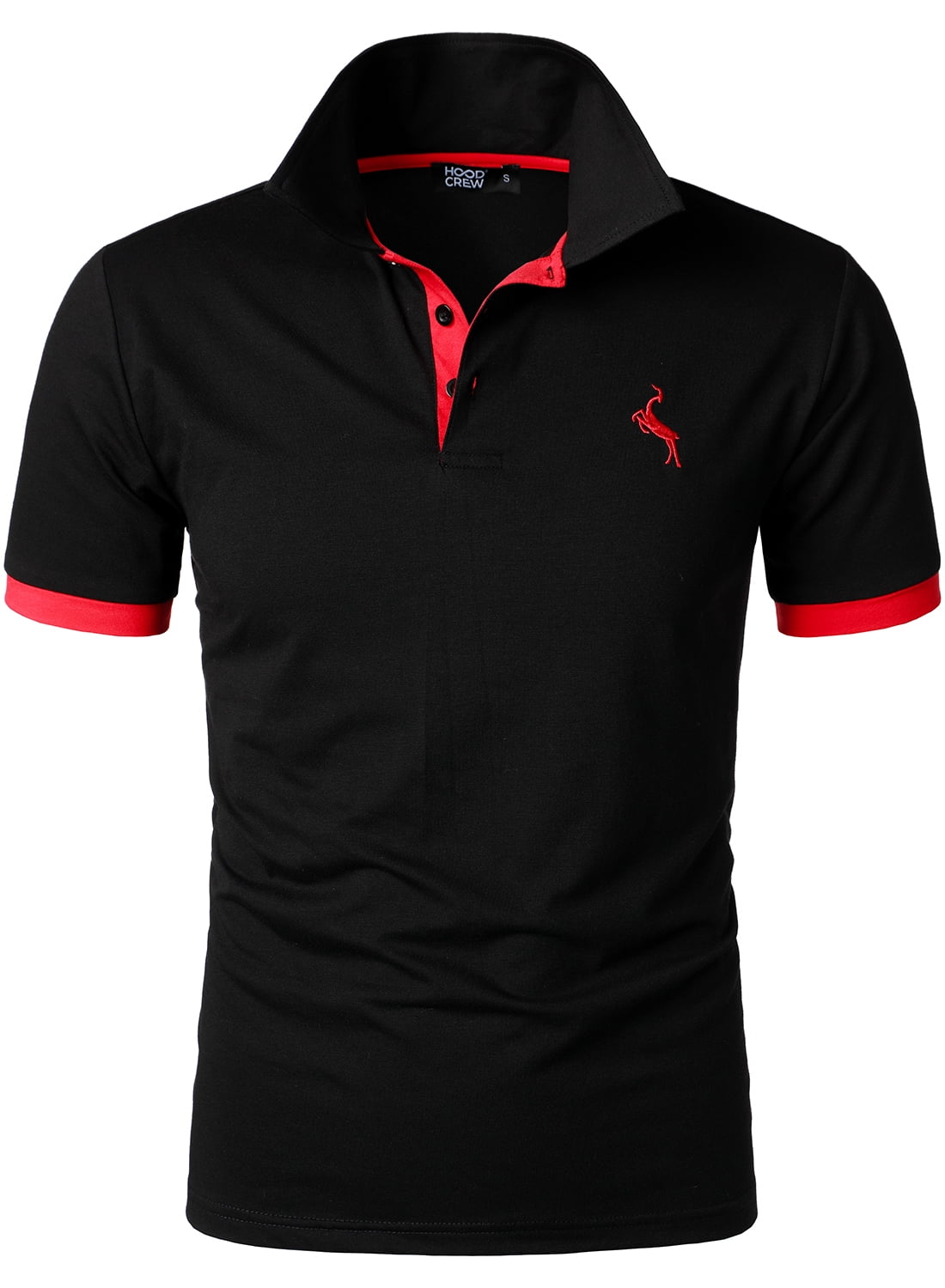 Hood Crew Men's Polos Shirt Short Sleeve Colorblock Summer Shirts