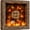 Autumn Leaves, variant on Halloween Shadow Box Frame DIY Lighted Craft Kit, Halloween Decorations Indoor, Memory Box Display Case with Crystal Glass & Wooden Frame, LED Night Light Gothic Decor (Magic cat)