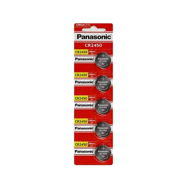 Panasonic CR2450 Lithium Battery 3V (5 Batteries Per Pack)