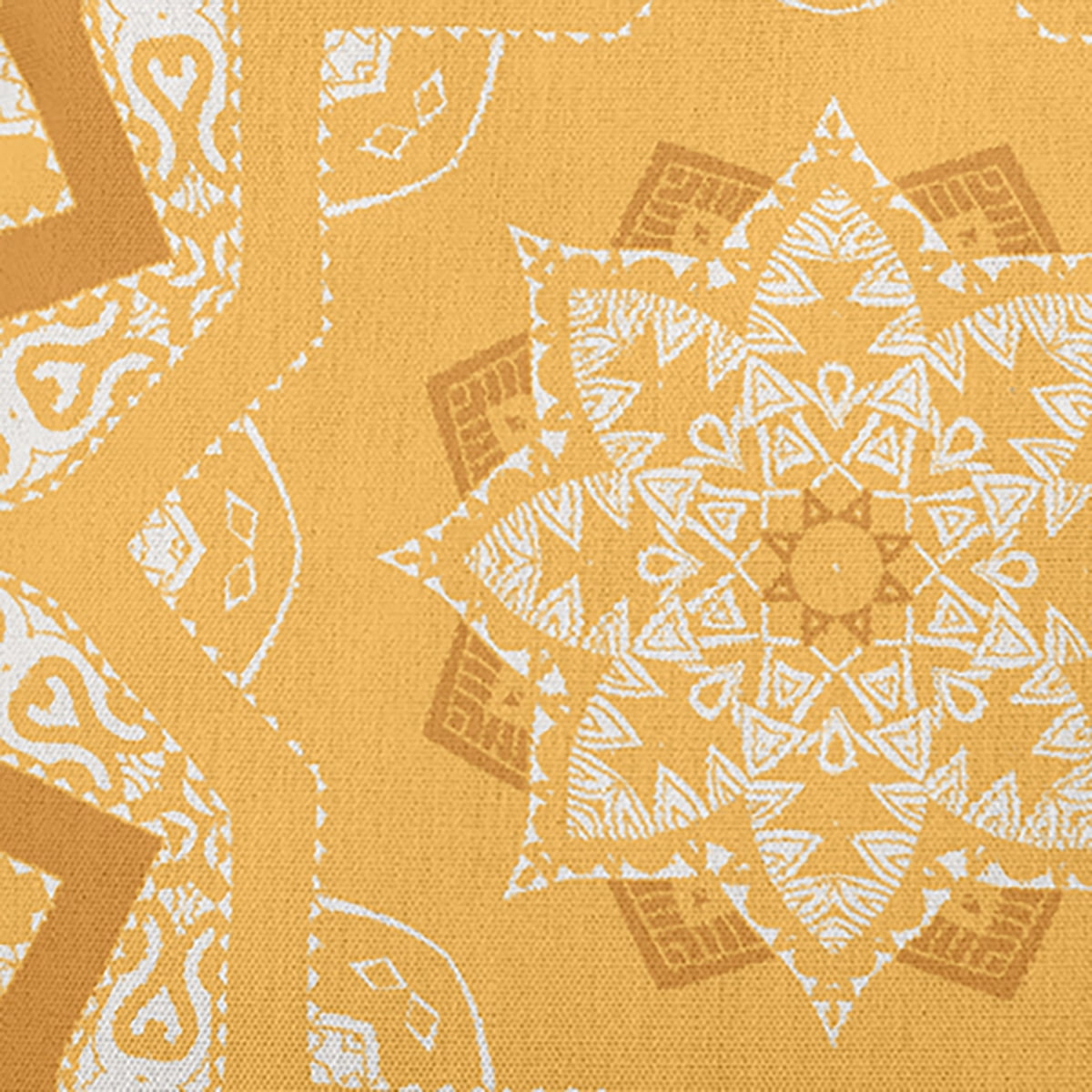 18"x18" Square Simply Daisy Shawl Poly Indoor/Outdoor Pillow, Egg Yolk Yellow Qty 1