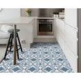 thumbnail image 4 of DEWOO Peel and Stick Floor Tile, Peel and Stick Flooring Self Adhesive, Waterproof Vinyl Flooring Suitable for Bathroom, Kitchen, Blue(12 x 12 In, 10PCS), 4 of 5