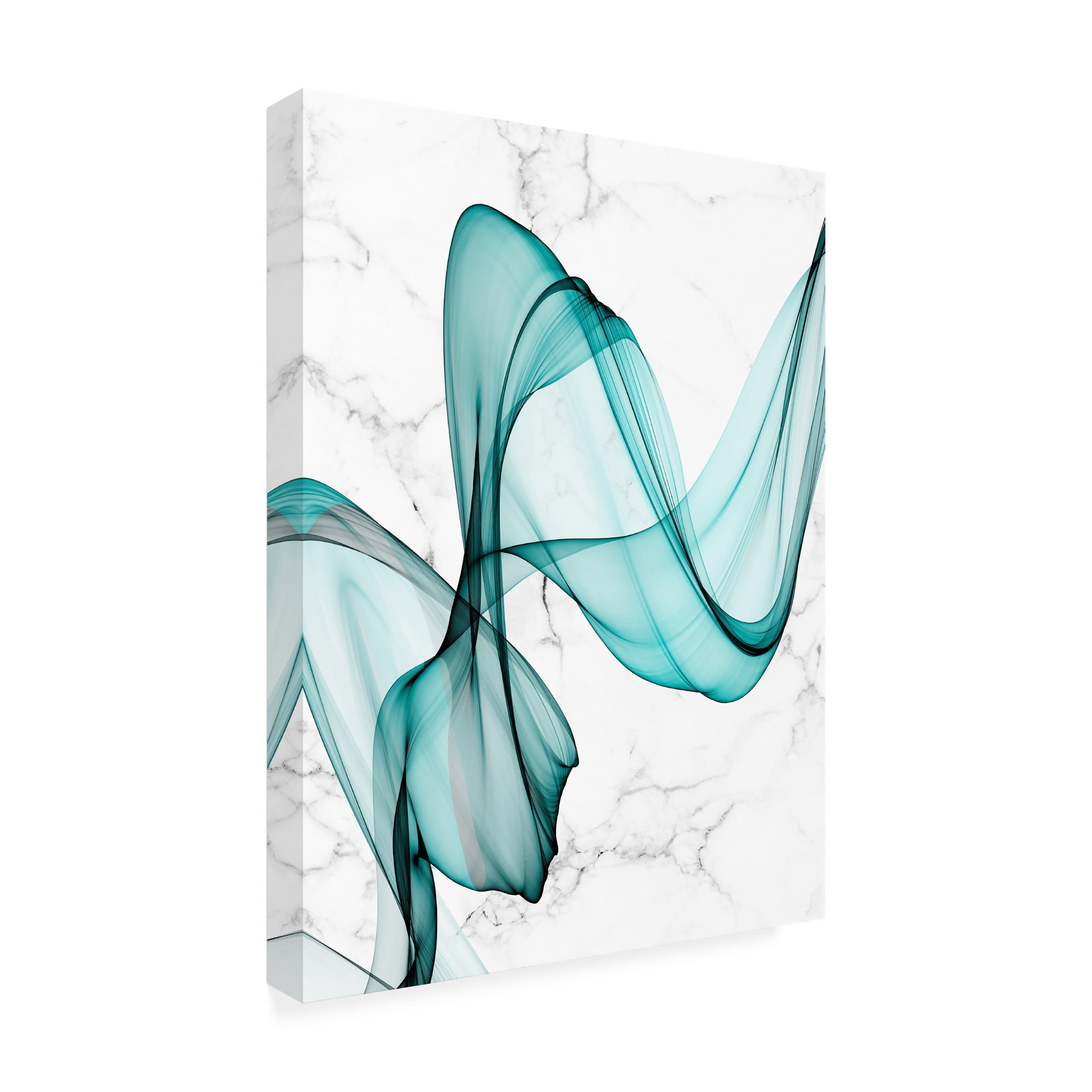 Irena Orlov 'Teal Ribbons III' Canvas Art