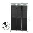 thumbnail image 2 of Folding screen, 6-inch 3-panel wooden partition, room privacy divider, 2 of 8