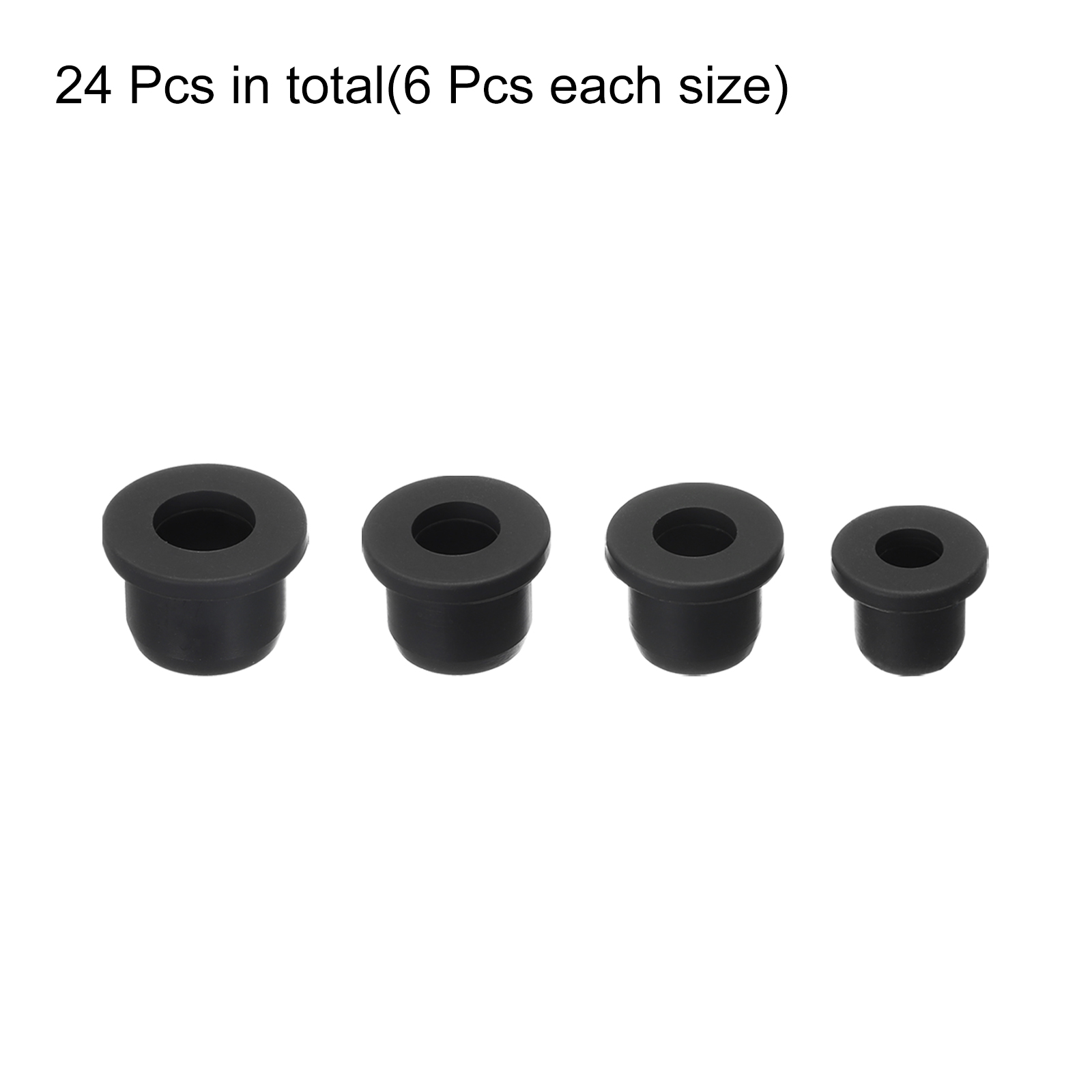 Uxcell T Shape Rubber Grommet Mount Dia 11mm/10mm/12mm/13mm,ID 7mm/6mm/7.5mm/8mm Seal Protection Cable Grommets Flexible